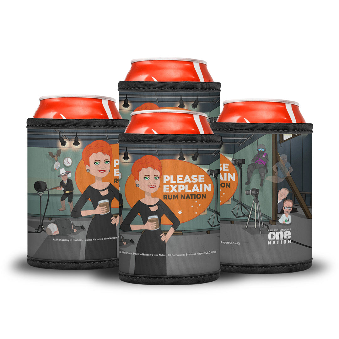 'Please Explain' Rum Nation Stubby Cooler - Collectors Edition