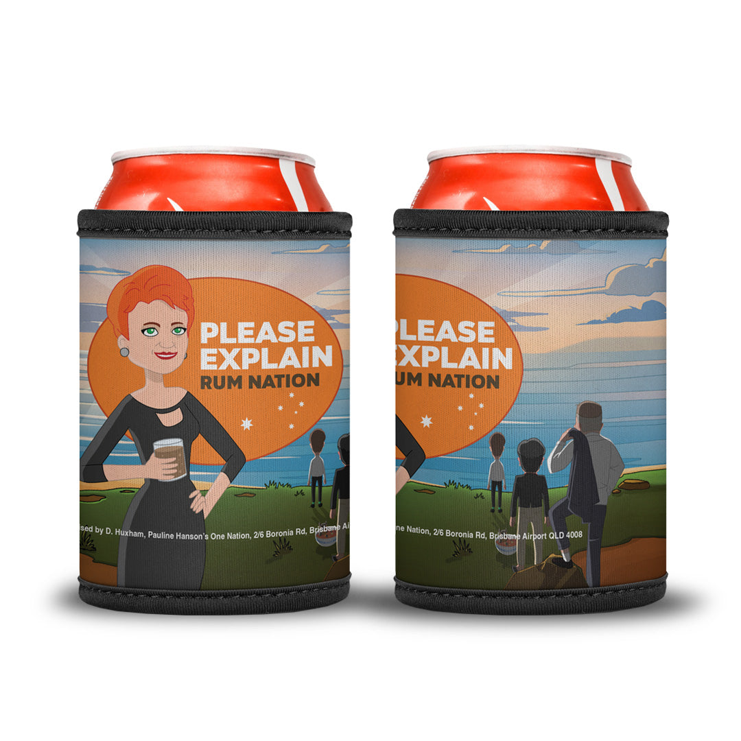 'Please Explain' Rum Nation Stubby Cooler - Collectors Edition