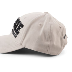 Side view of the cream “Aussie and proud of it” cap