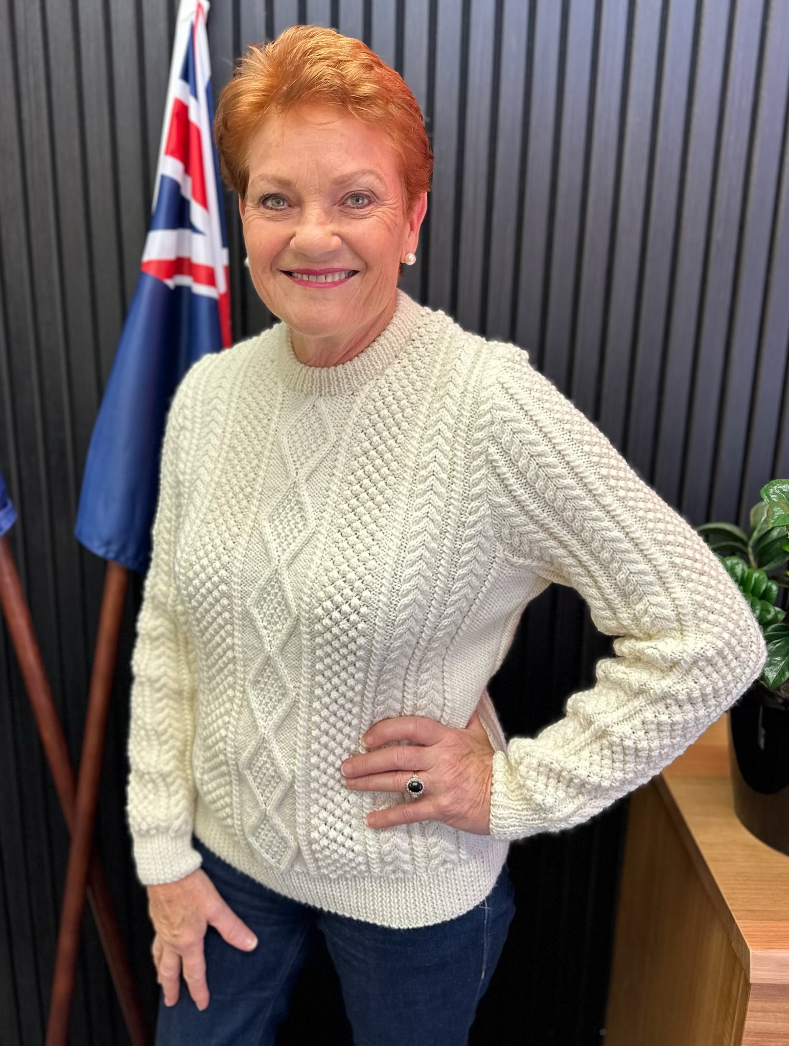 White - Pauline Hanson's Winter Hand Knit
