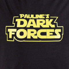 Close-up of the yellow “Pauline’s Dark Forces” print