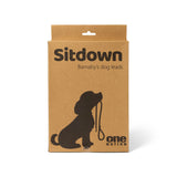 Sitdown! Barnaby’s dog lead in its kraft box with a dog silhouette