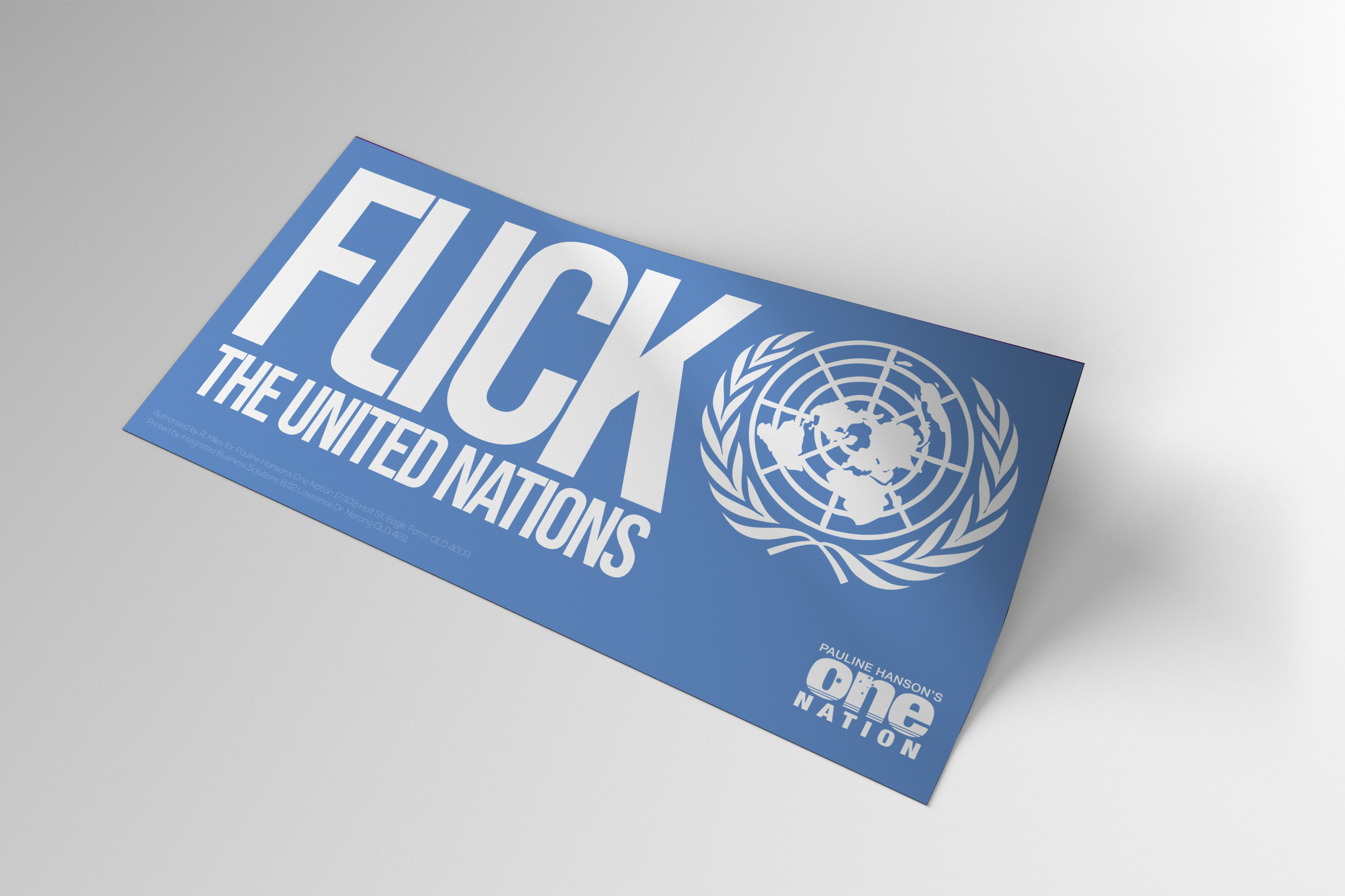 Flick The United Nations Bumper Sticker