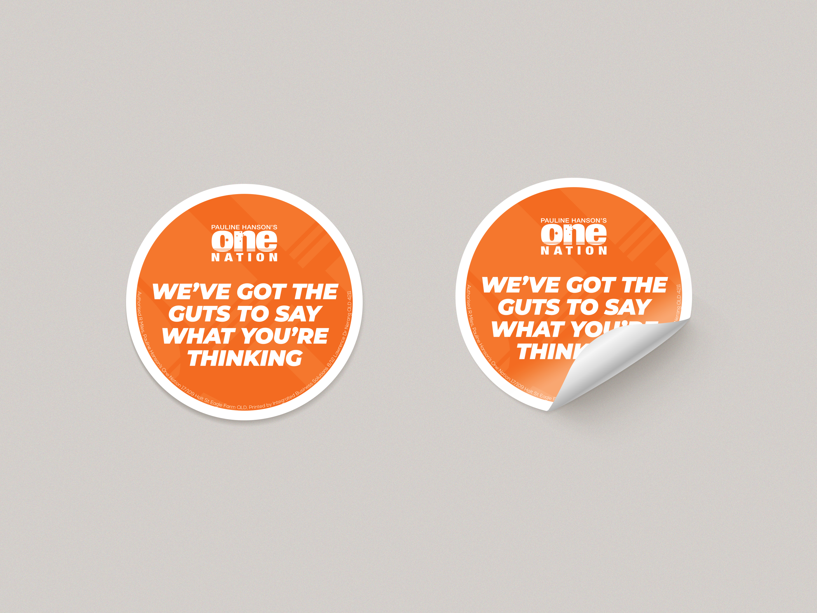 We've Got The Guts To Say What You're Thinking Stickers